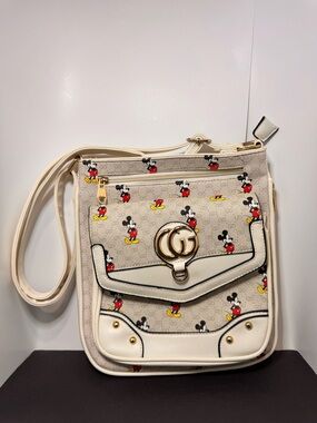 Disney Cream Crossbody Bag with Red and Yellow Accents